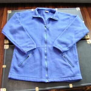 L.L. Bean Blue Full Zip Up Fleece Jacket Size: X-Large Kids